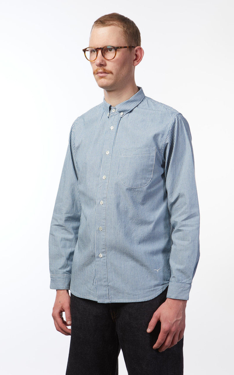 Benzak BDS-02 One Pocket Shirt Indigo/White Chambray 5oz