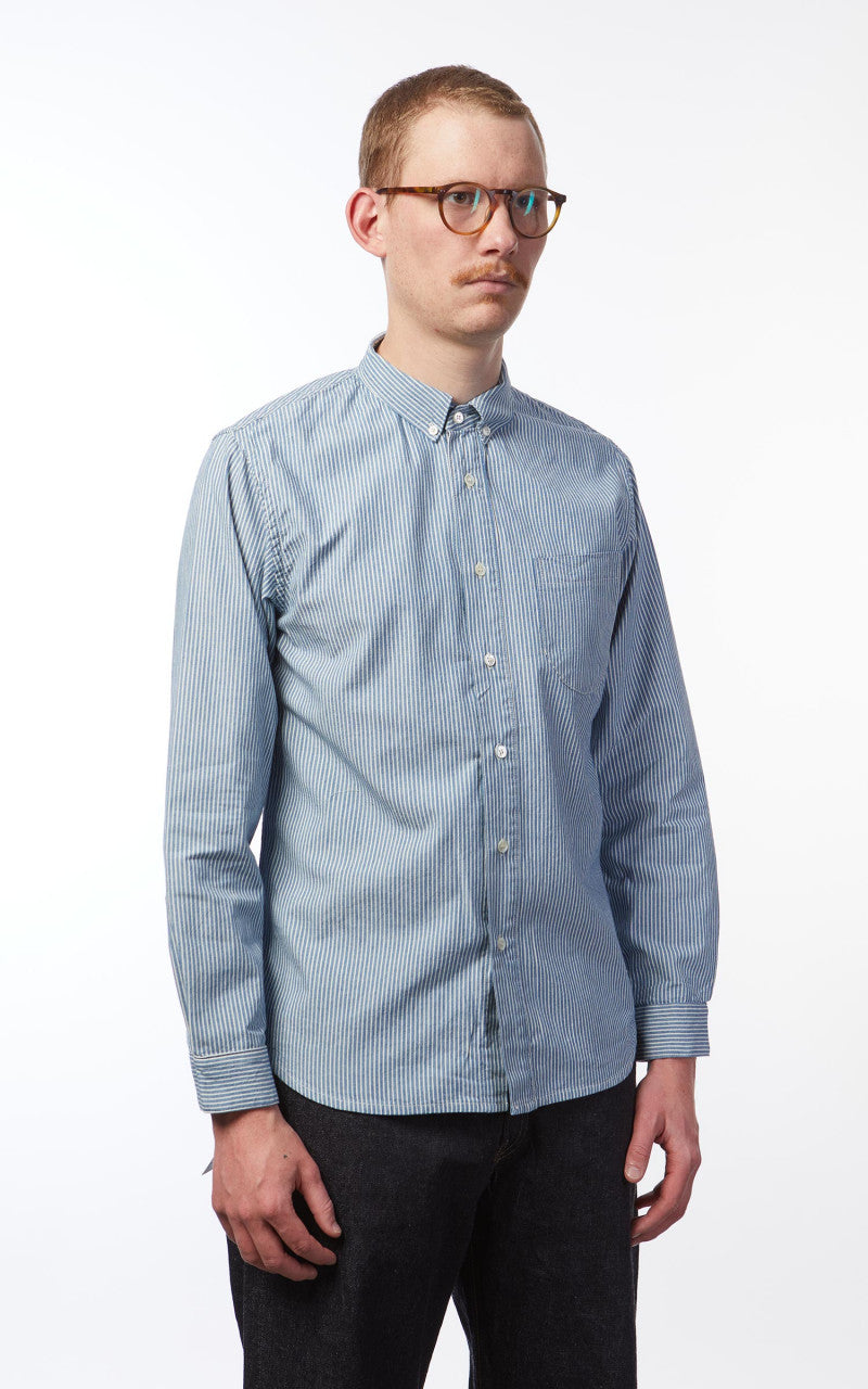 Benzak BDS-02 One Pocket Shirt Indigo/White Chambray 5oz
