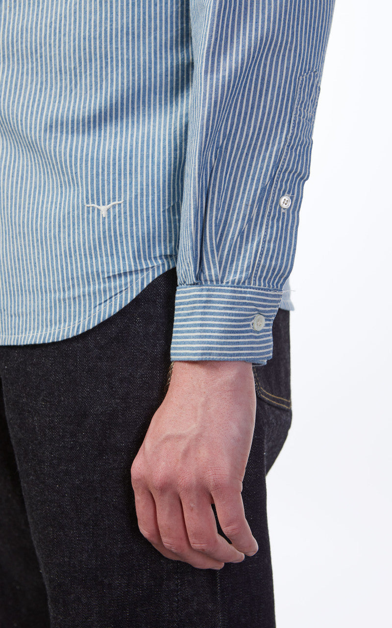 Benzak BDS-02 One Pocket Shirt Indigo/White Chambray 5oz