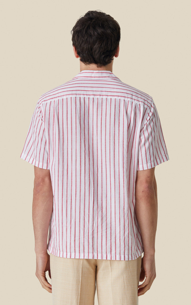 Portuguese Flannel Beach Cabin Camp Collar Shirt Red