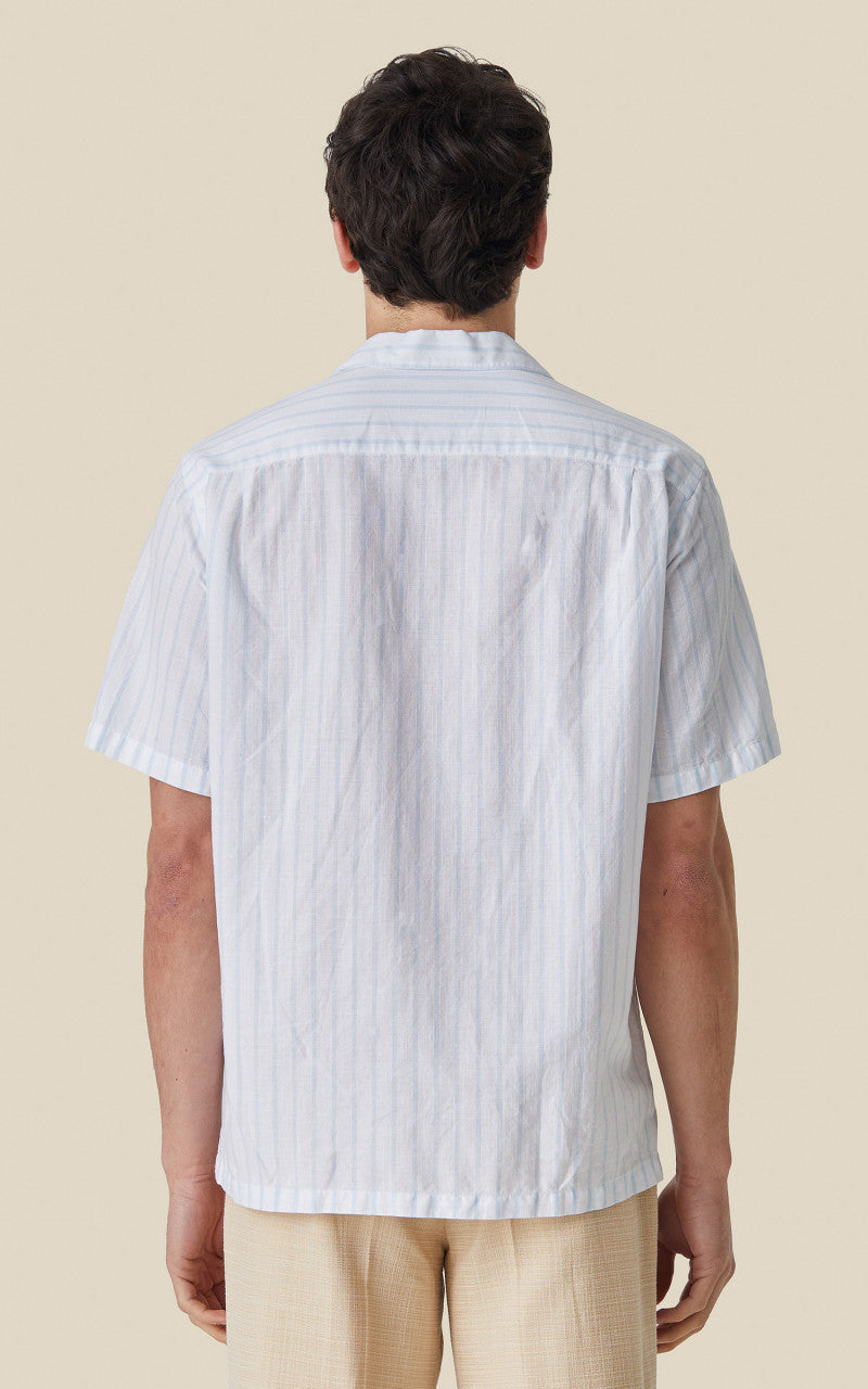 Portuguese Flannel Beach Cabin Camp Collar Shirt Sky
