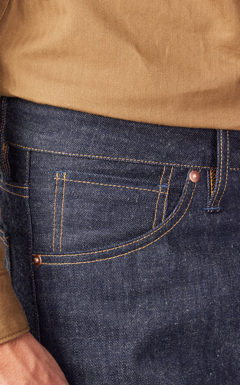 Benzak B-01 Slim Brown Cotton Golden Selvedge 15oz '10-Year Anniversary'