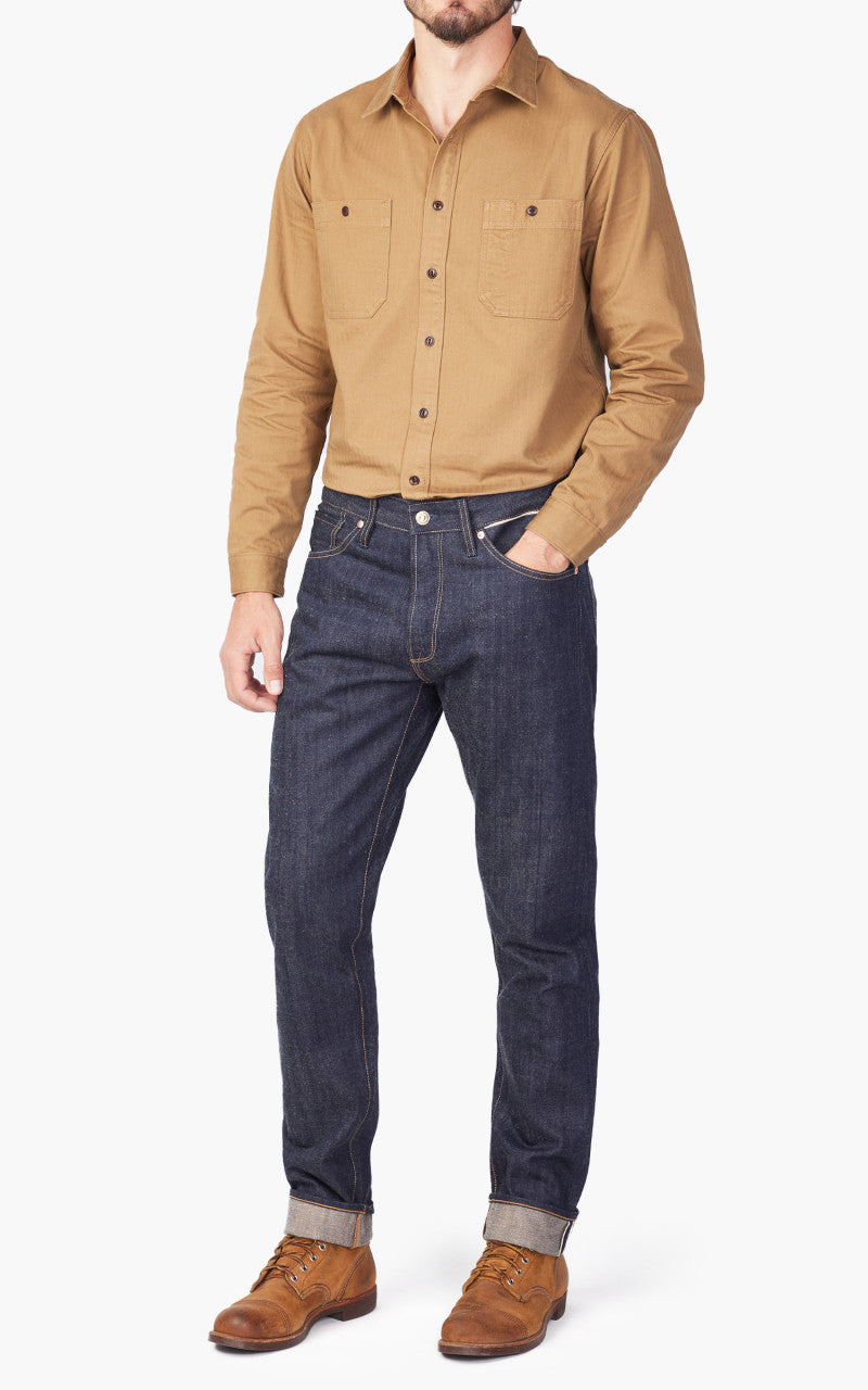 Benzak B-03 Tapered Brown Cotton Golden Selvedge 15oz '10-Year Anniversary'