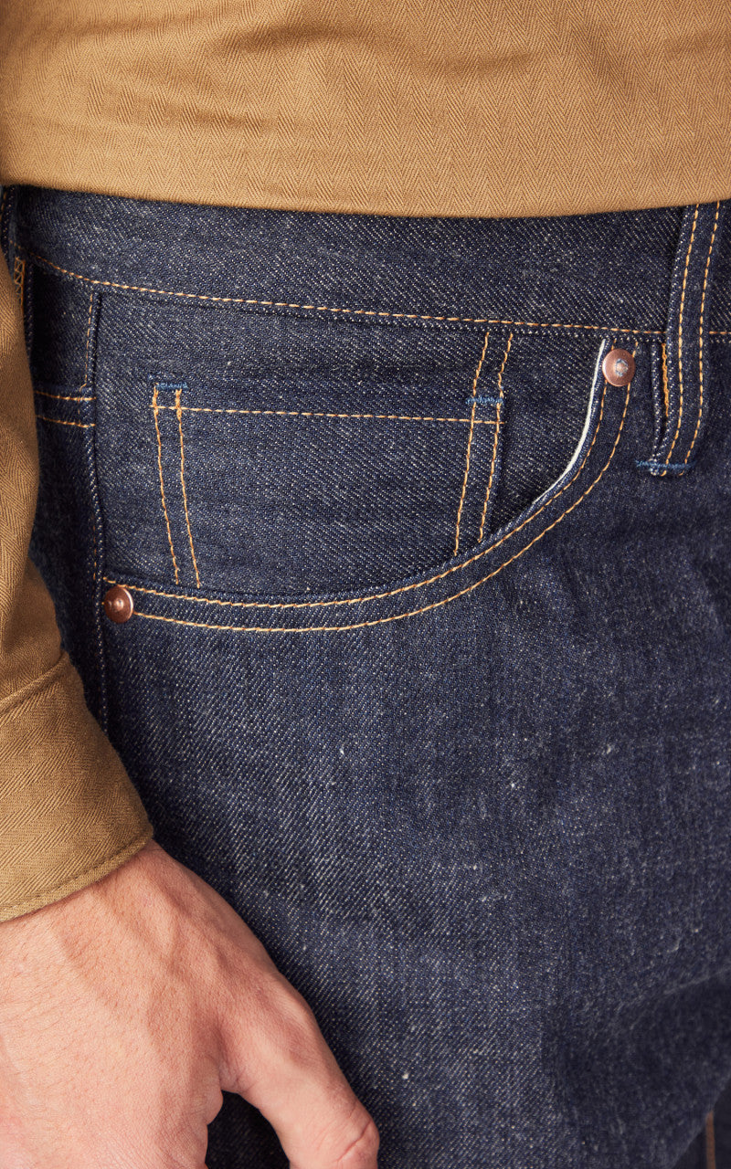 Benzak B-03 Tapered Brown Cotton Golden Selvedge 15oz '10-Year Anniversary'
