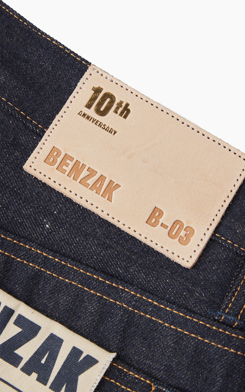 Benzak B-03 Tapered Brown Cotton Golden Selvedge 15oz '10-Year Anniversary'