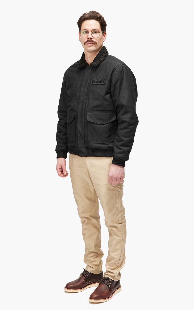 Benzak BBJ-03 Flight Jacket M65 Reverse Sateen Twill Black