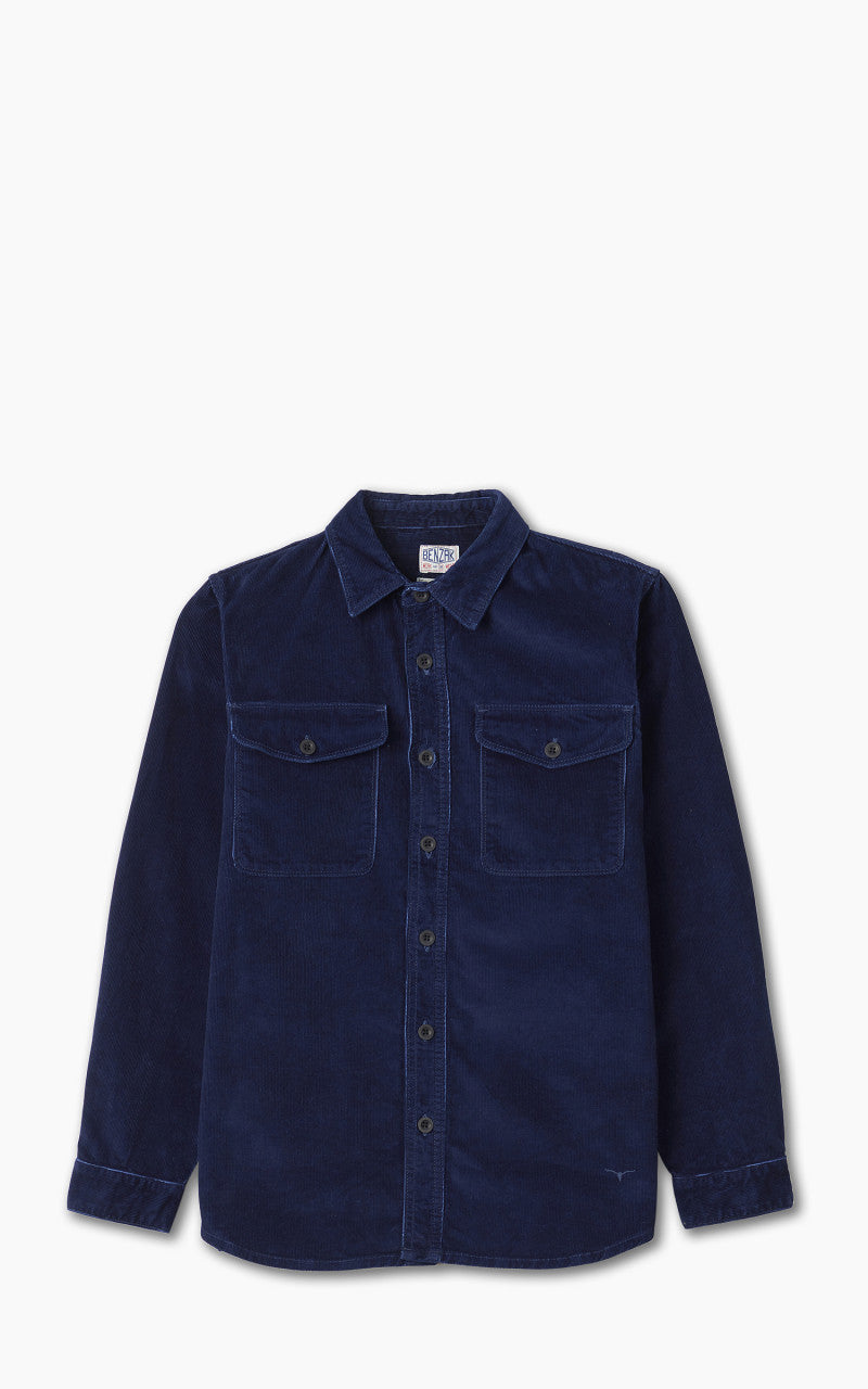 Benzak BWS-04 Scout Overshirt Indigo Corduroy 10oz
