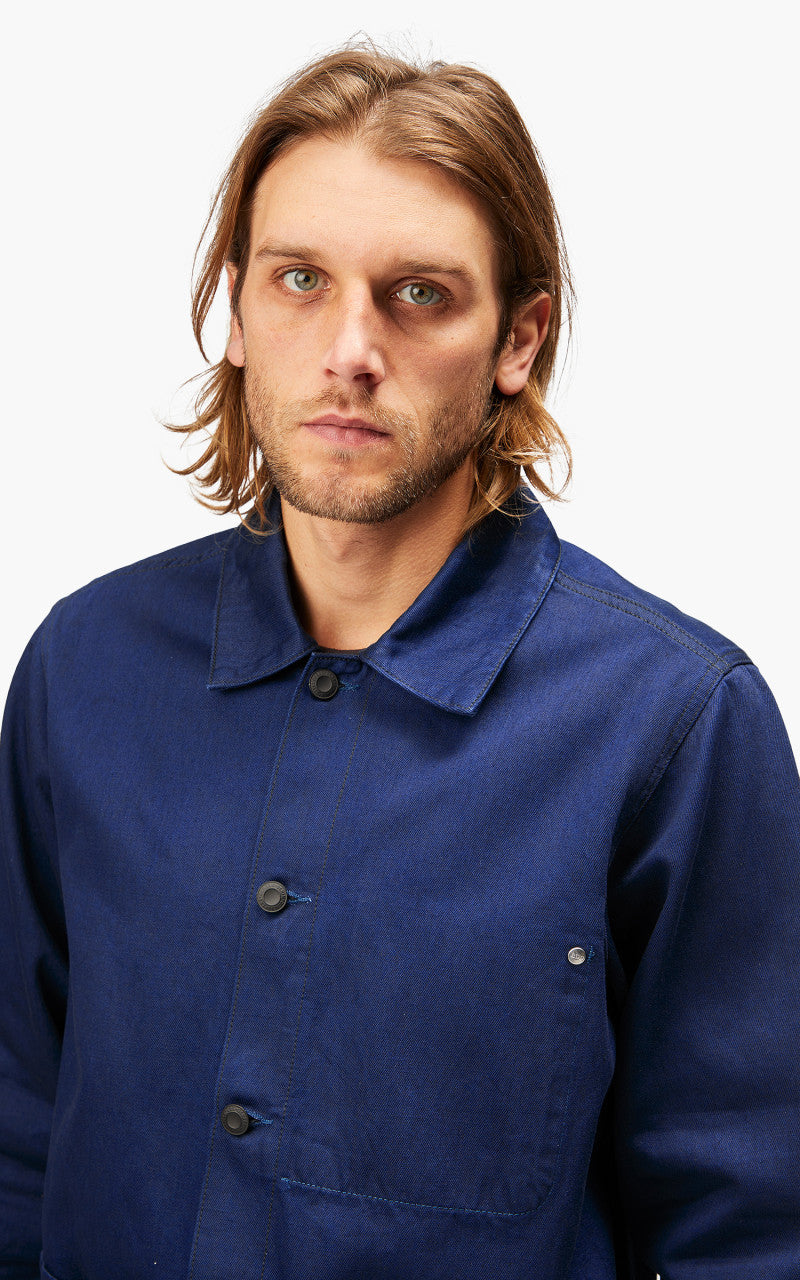Benzak BWJ-01 Worker Jacket Selvedge Blue x Black