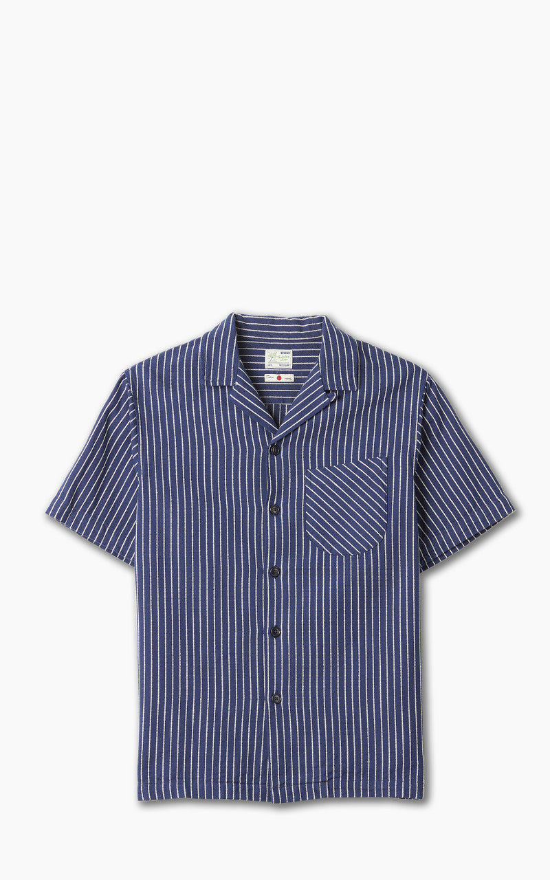 Benzak BSS-01 Holiday Shirt Navy Dobby Stripe 6.5oz