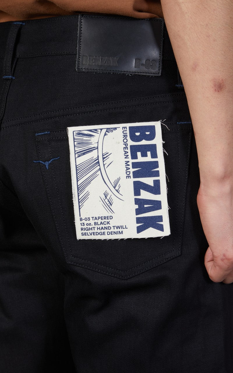 Benzak B-03 Tapered Selvedge Black 13oz