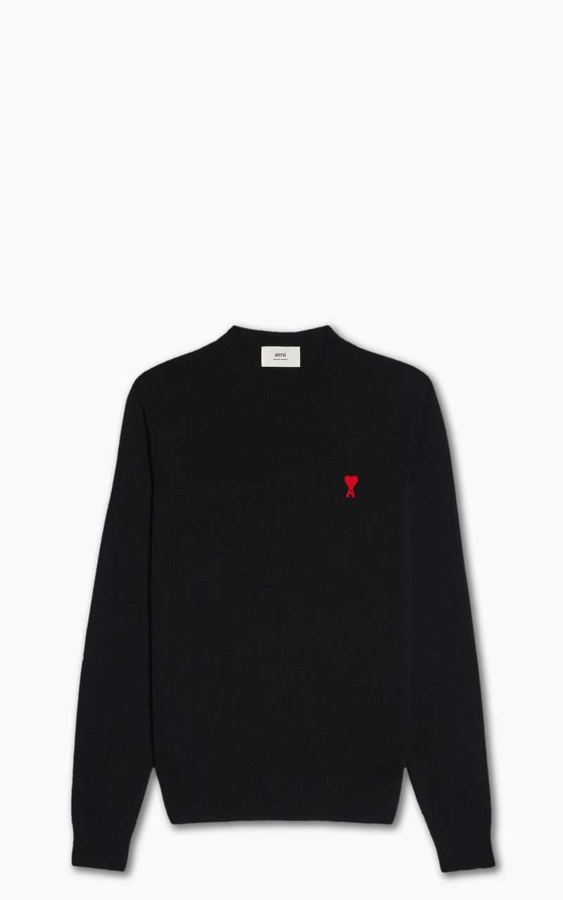 AMI Paris Ami De Coeur Crewneck Sweater Black