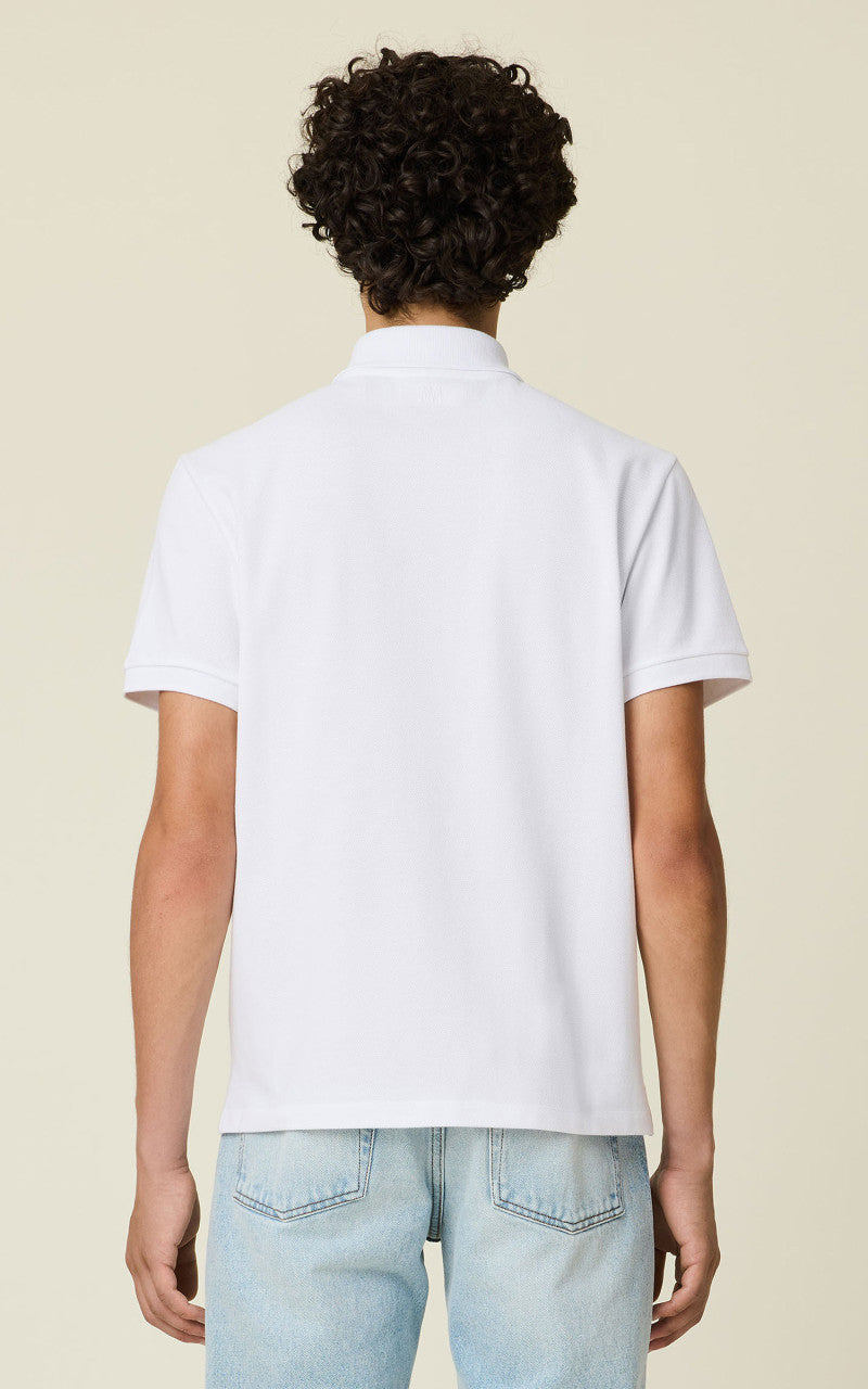 AMI Paris Ami De Coeur Polo Shirt White
