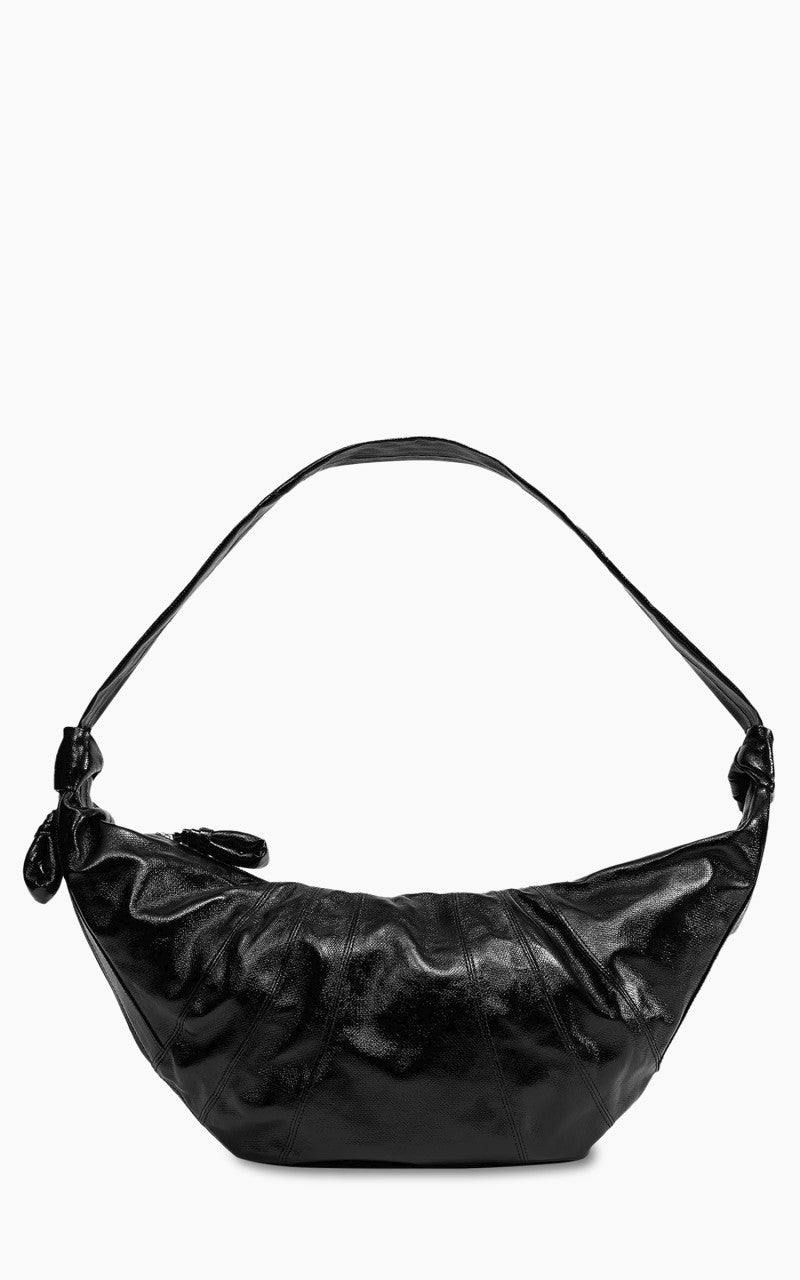 Lemaire Large Croissant Bag Coated Cotton Black