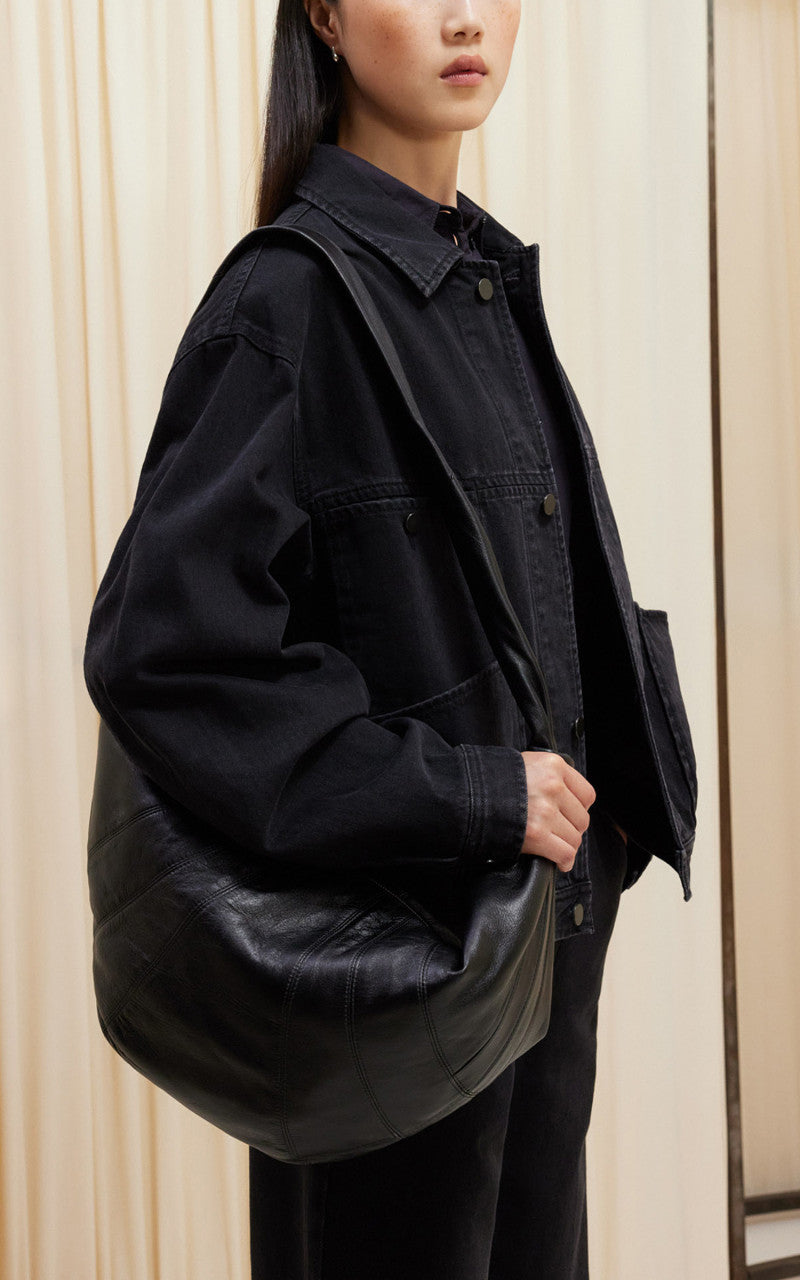 Lemaire Large Croissant Bag Soft Nappa Leather Black