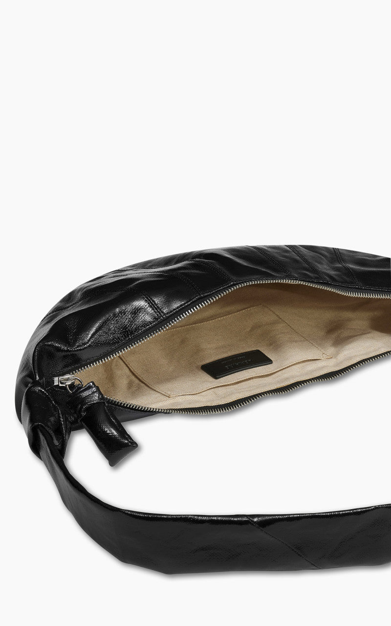 Lemaire Medium Croissant Bag Coated Cotton Black