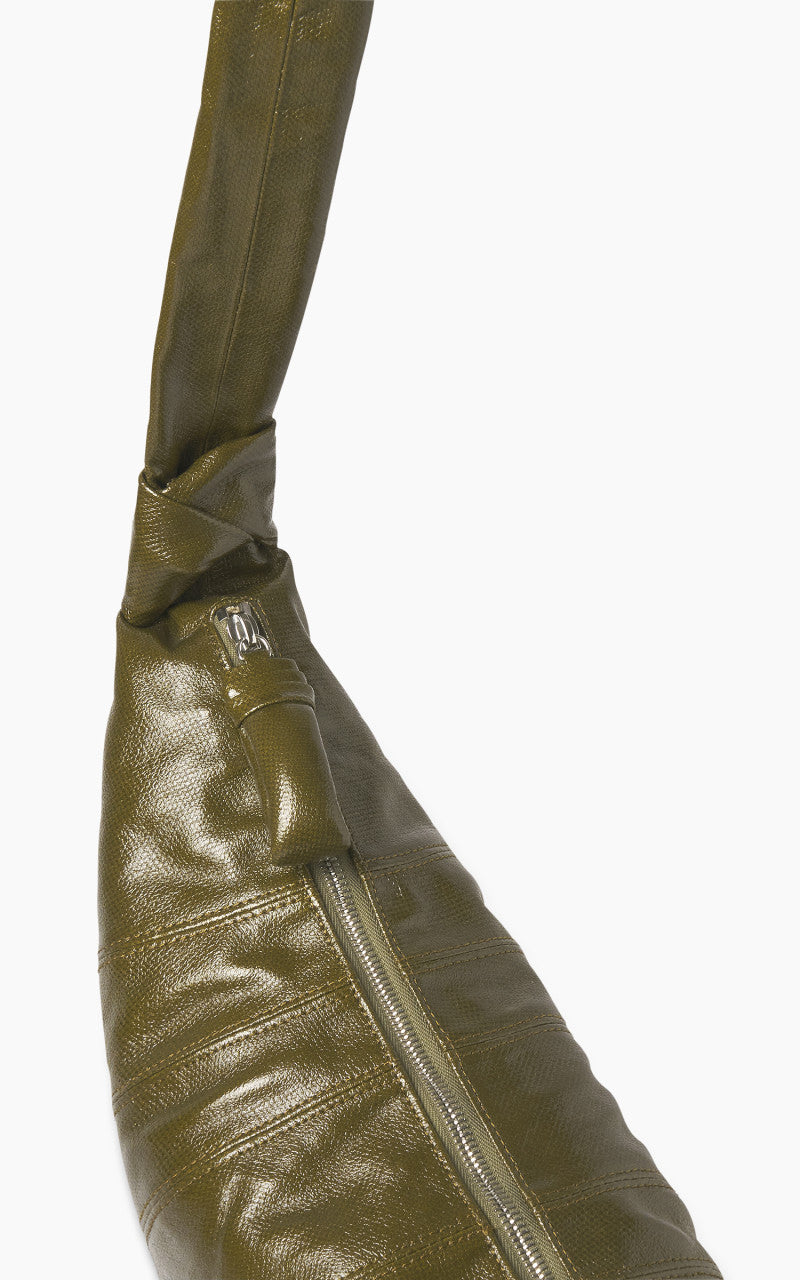 Lemaire Medium Croissant Bag Coated Cotton Pistachio