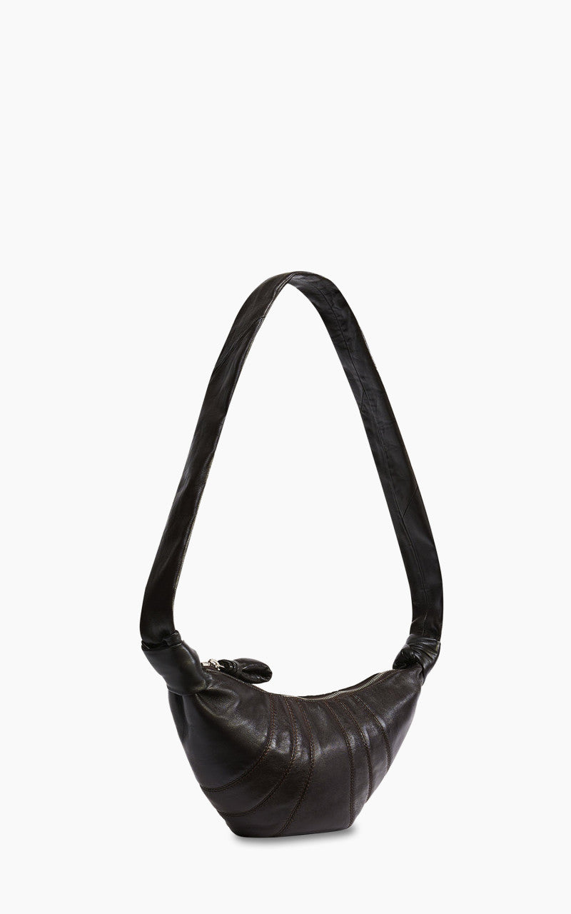 Lemaire Small Croissant Bag Soft Nappa Leather Dark Chocolate