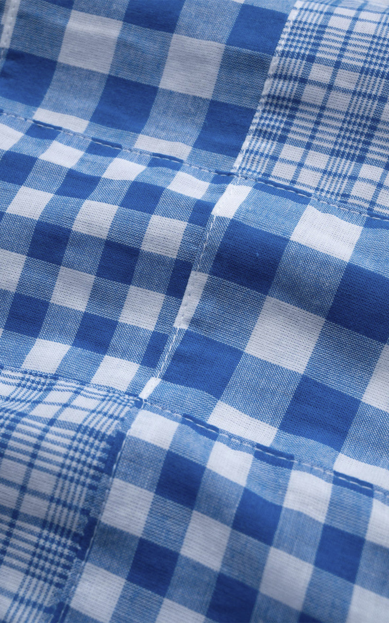 Howlin' Smiling Shorts Blue Madras Patchwork