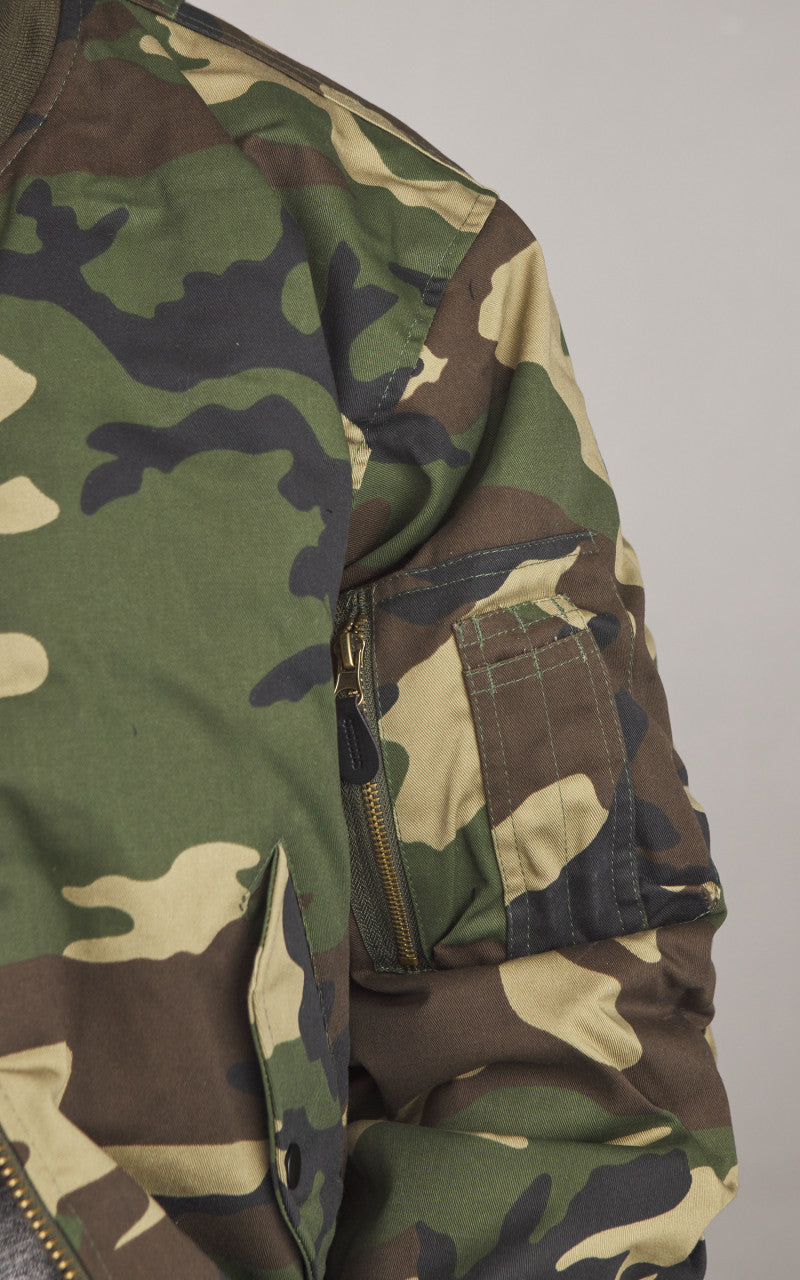 Military Surplus MA-1 US Flight Jacket Woodland Camo