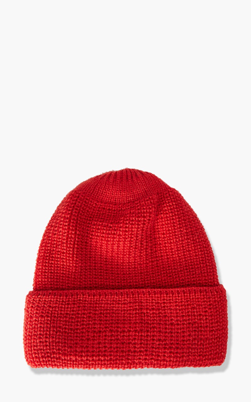 Leuchtfeuer-Strickwaren Borkum Knit Wool Beanie Red