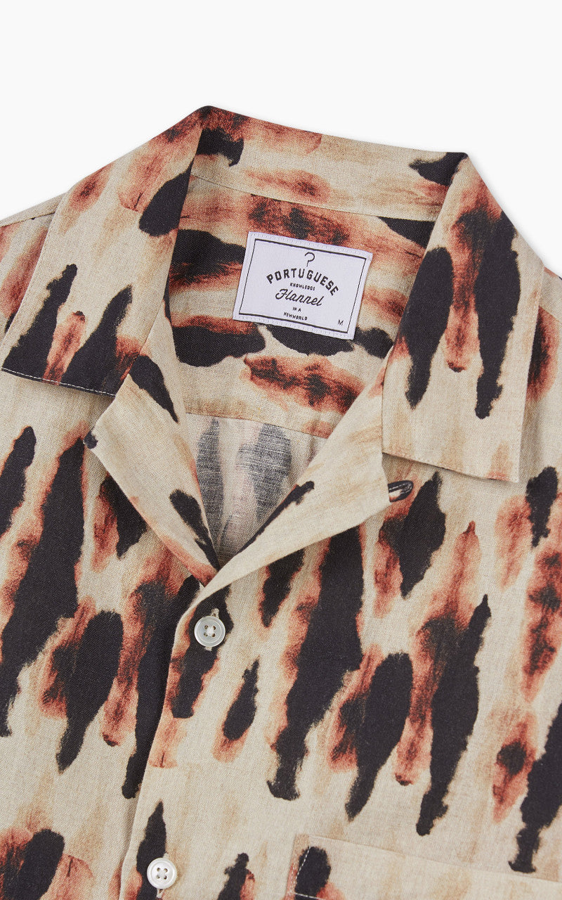 Portuguese Flannel Borra Camp Collar Shirt Grape