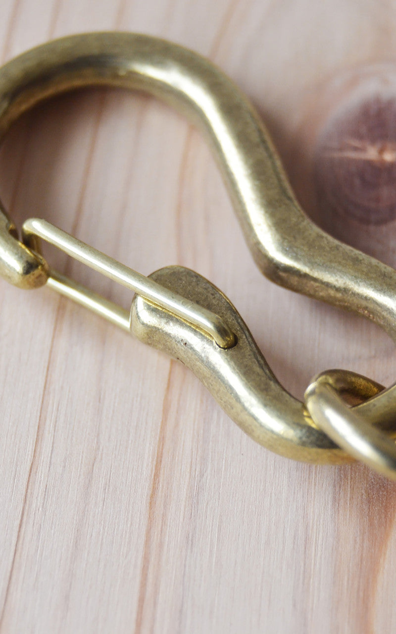 Kobashi Studio BR380GT Karabiner Key Chain Twist Brass