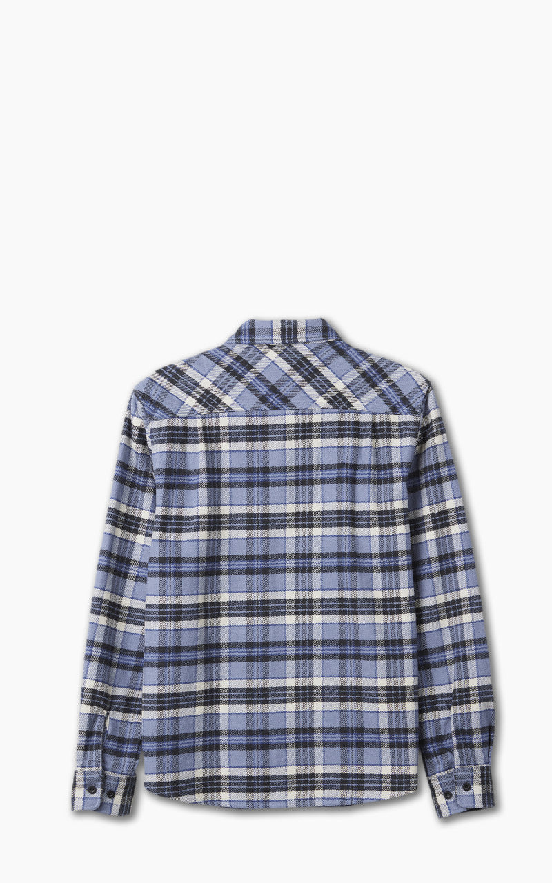 Brixton Bowery Heavy Weight L/S Flannel Flint Blue/Black/Mineral Grey