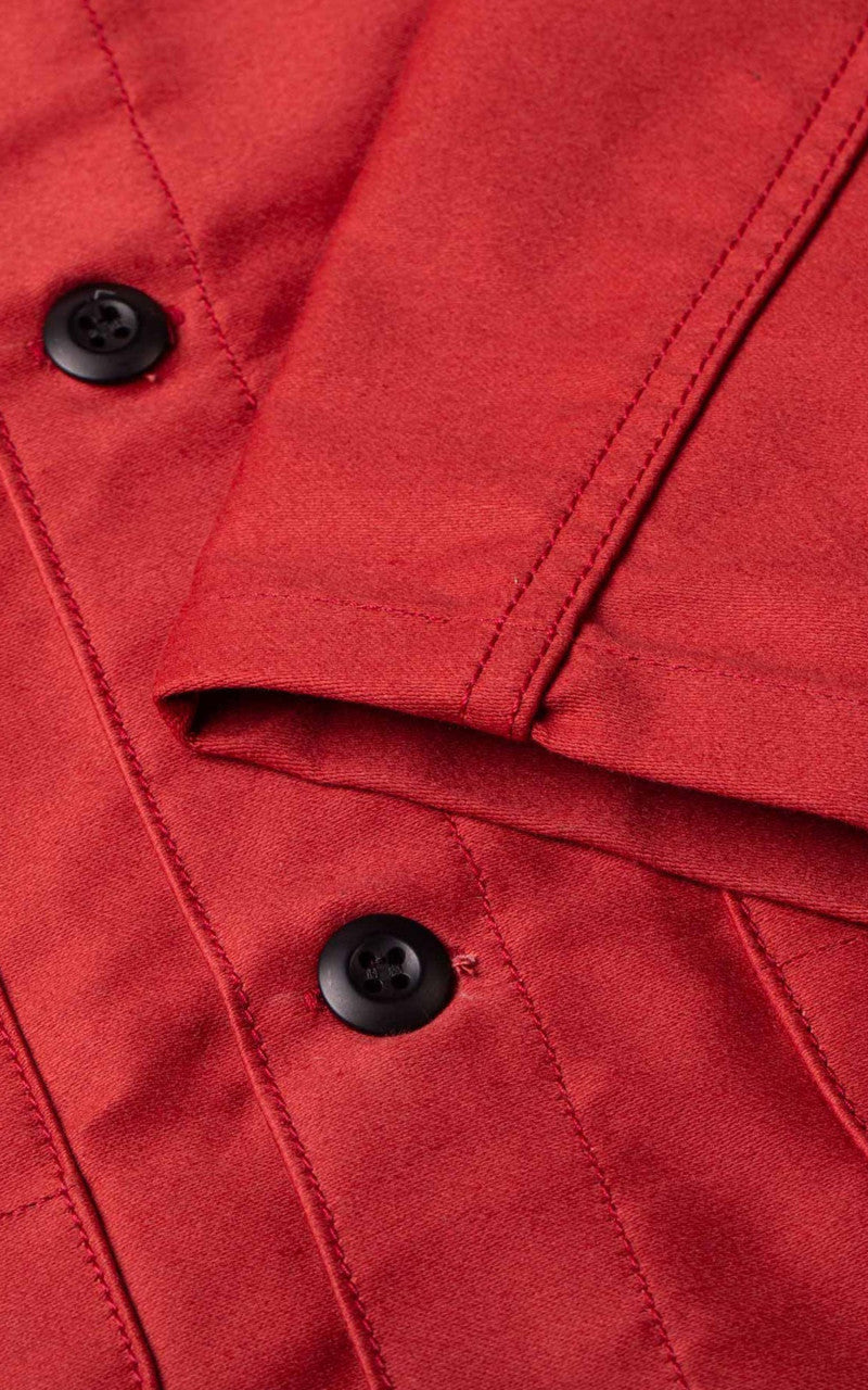 Benzak BWJ-01 Worker Jacket Moleskin Red 12oz