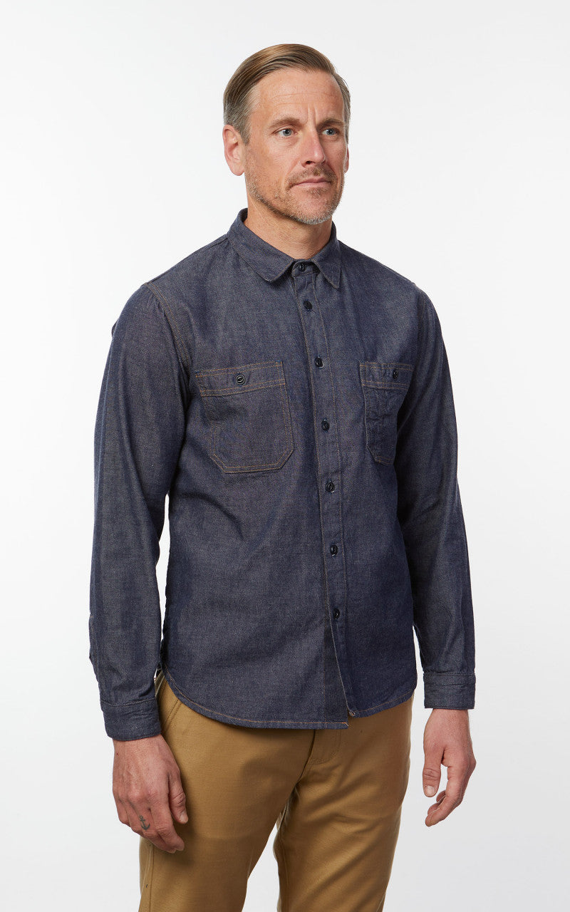 Benzak BWS-02 Utility Shirt LHT Selvedge Denim Indigo