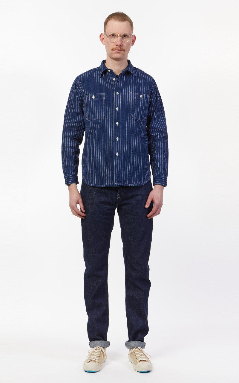 Benzak BWS-02 Utility Shirt Selvedge Canvas Wabash Indigo