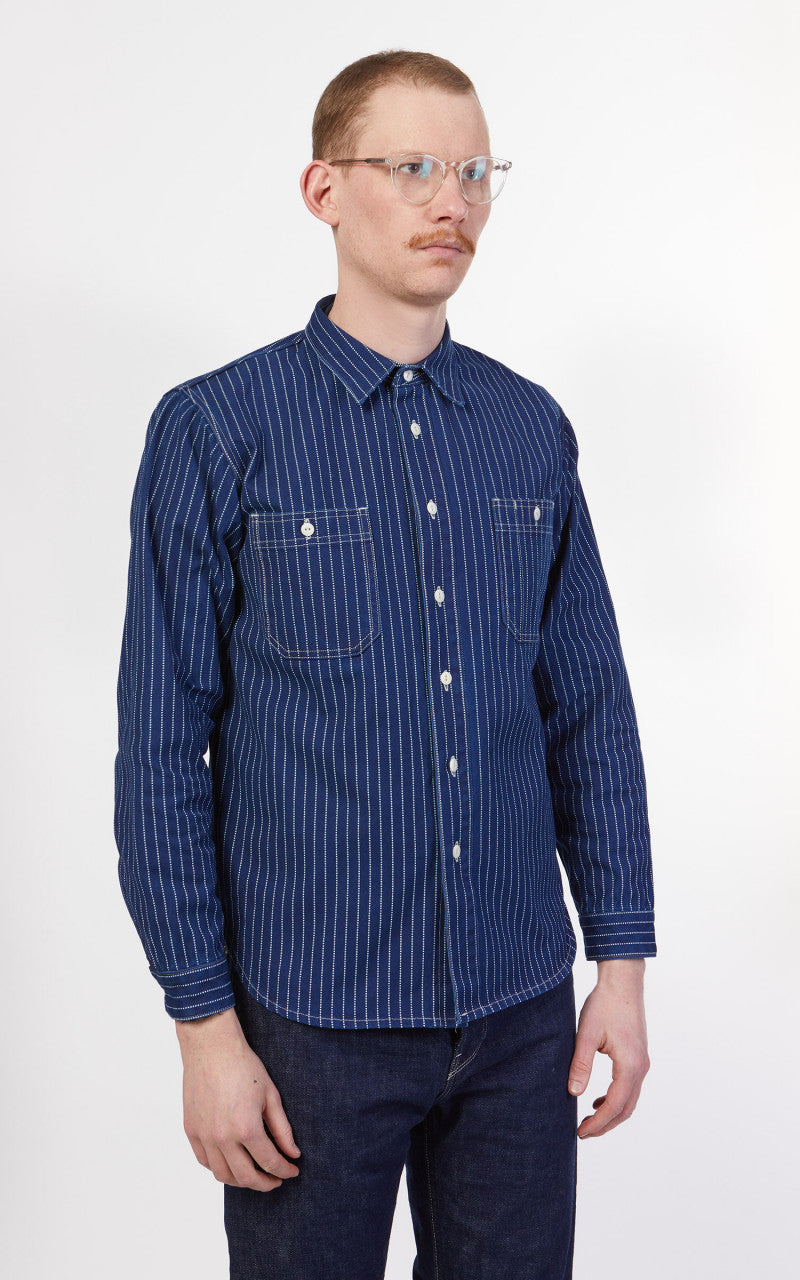 Benzak BWS-02 Utility Shirt Selvedge Canvas Wabash Indigo