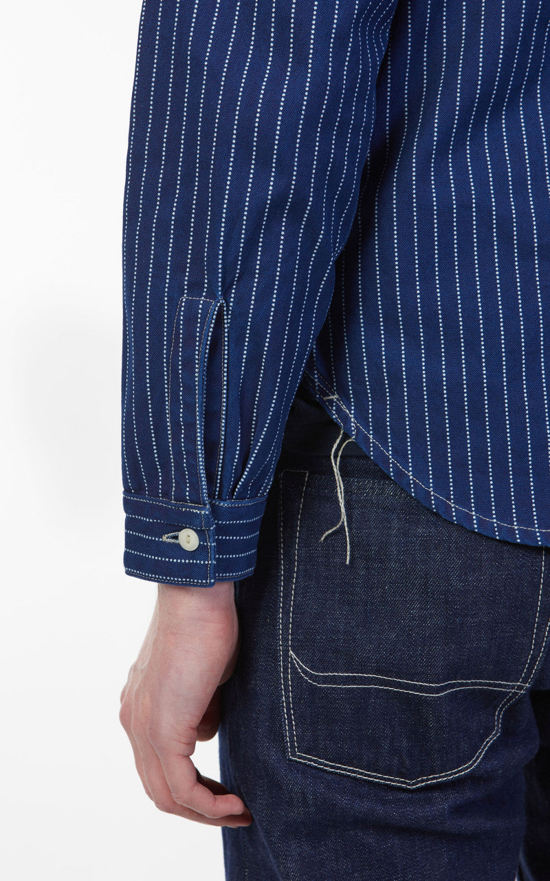 Benzak BWS-02 Utility Shirt Selvedge Canvas Wabash Indigo