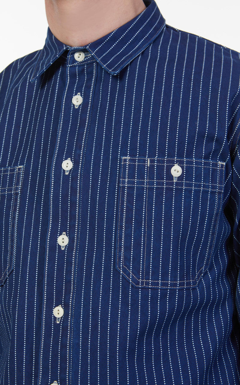 Benzak BWS-02 Utility Shirt Selvedge Canvas Wabash Indigo