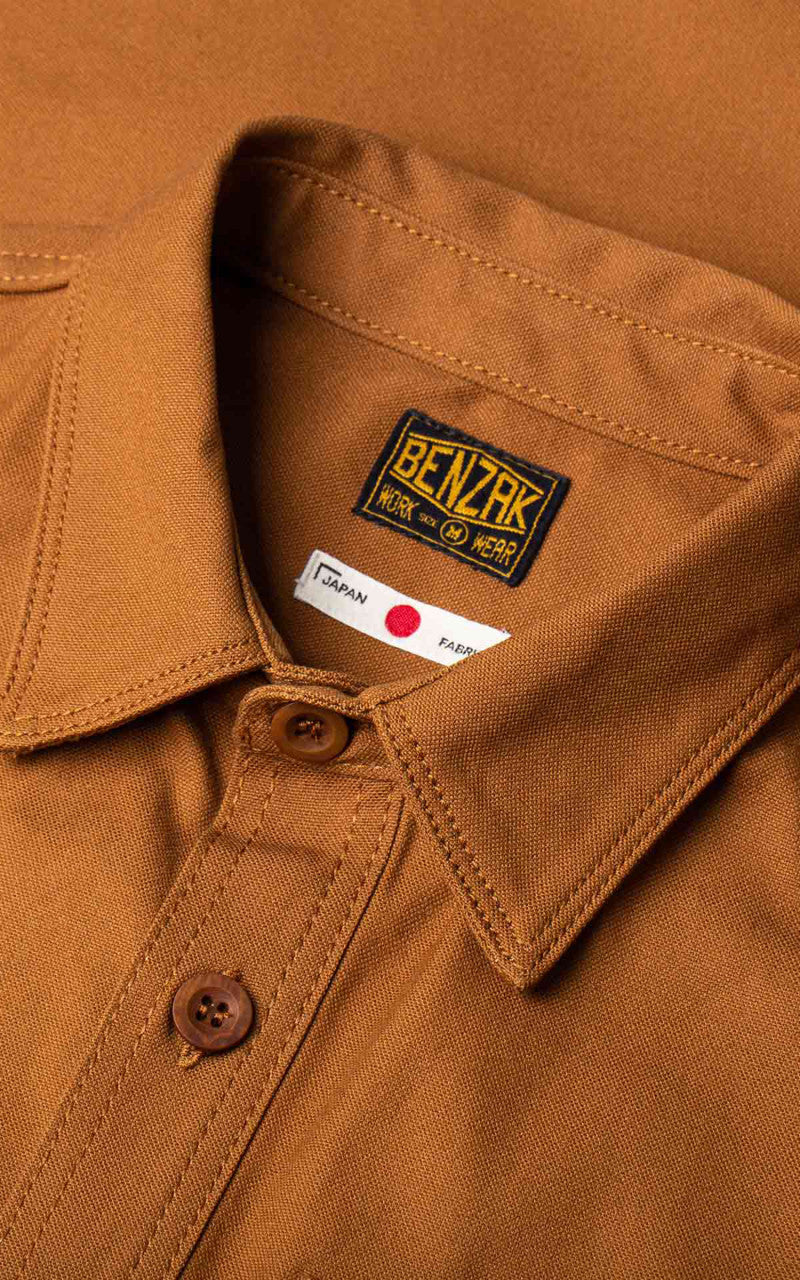 Benzak BWS-04 Scout Overshirt Duck Canvas Selvedge Brown