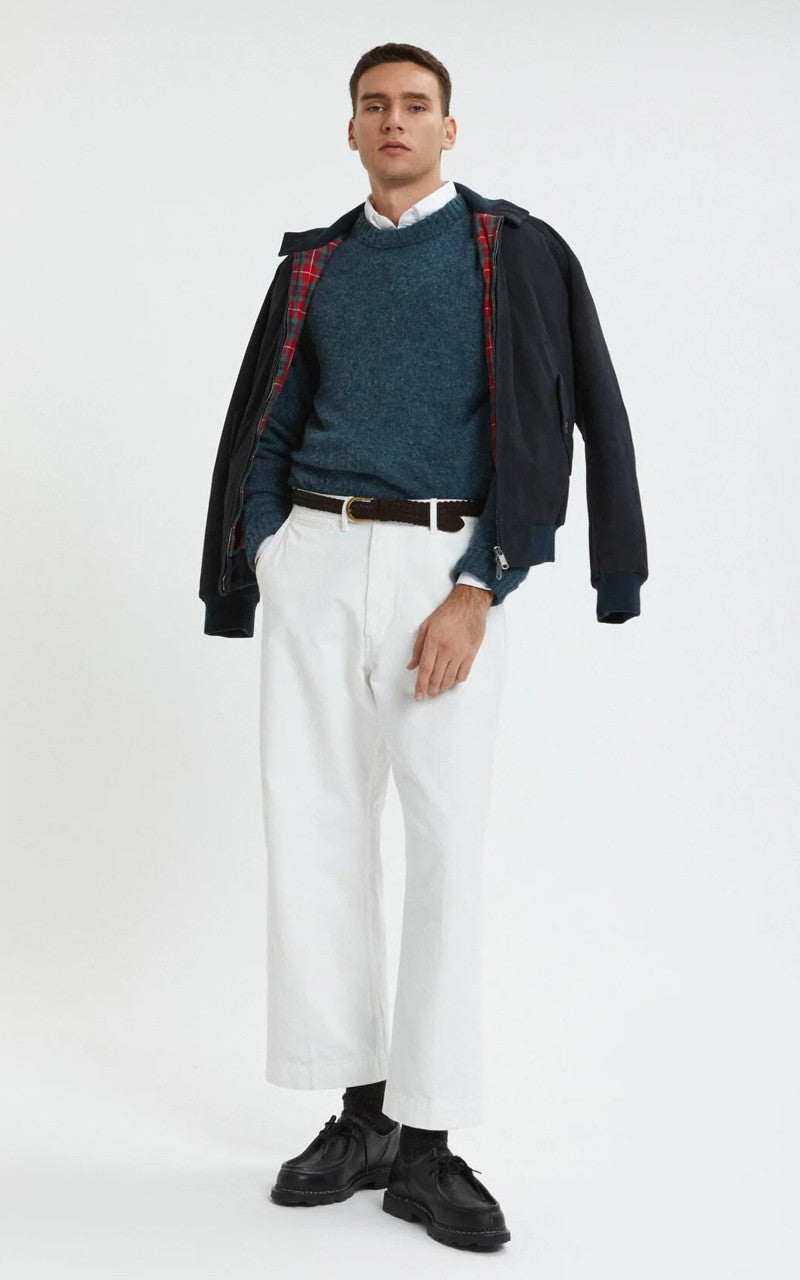 Baracuta G9 Suede Classic Harrington Jacket Navy