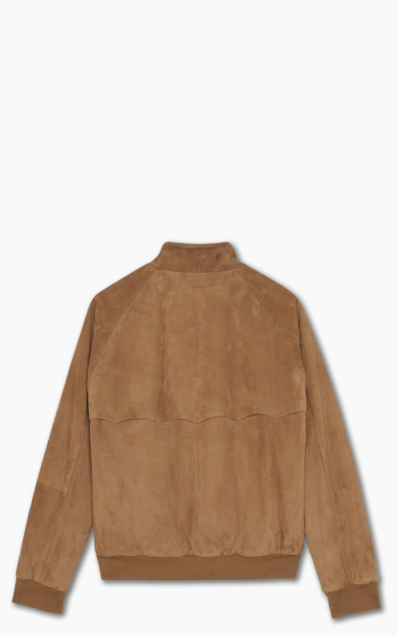Baracuta G9 Suede Classic Harrington Jacket Tobacco
