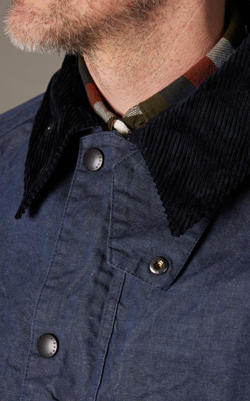 Barbour Bedale Oversized Denim Jacket Indigo