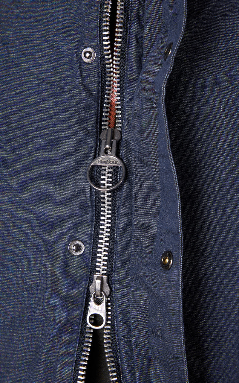 Barbour Bedale Oversized Denim Jacket Indigo