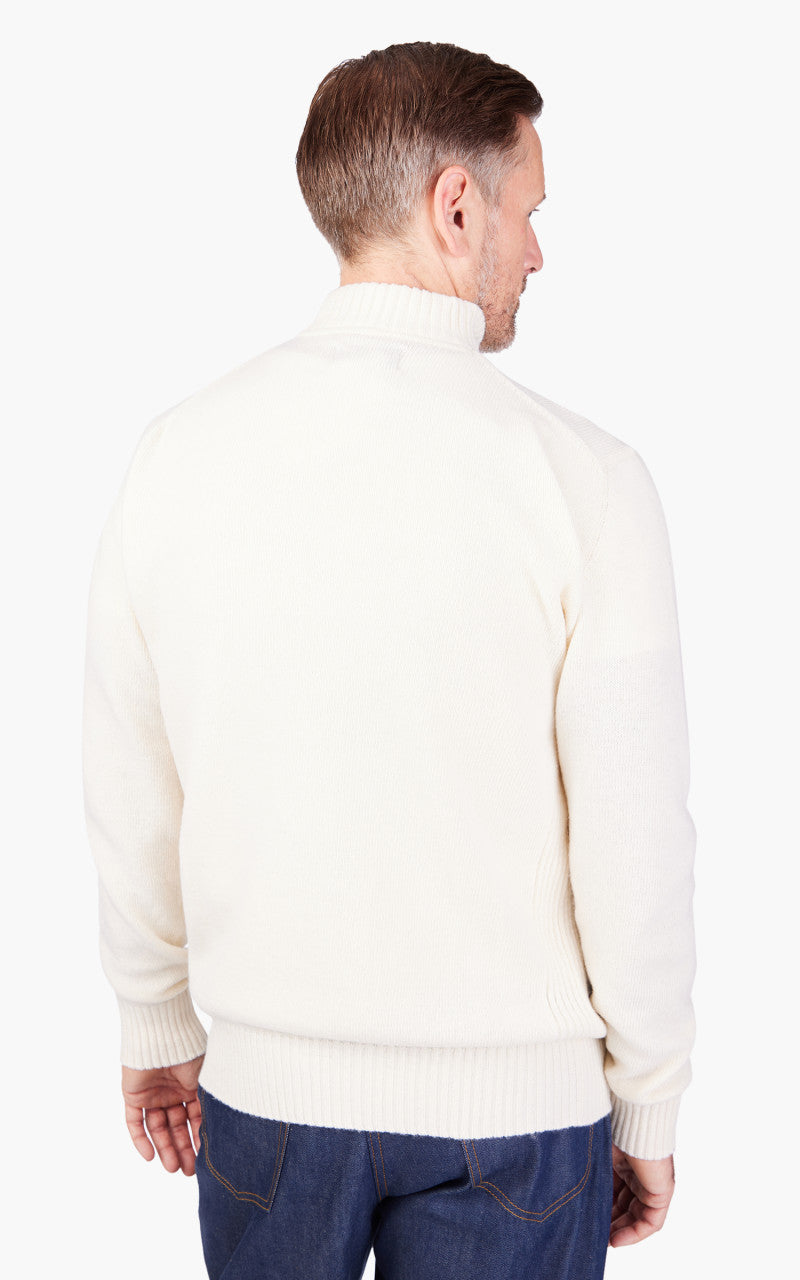 Barbour Essential Lambswool Half Zip Sweater Whisper White