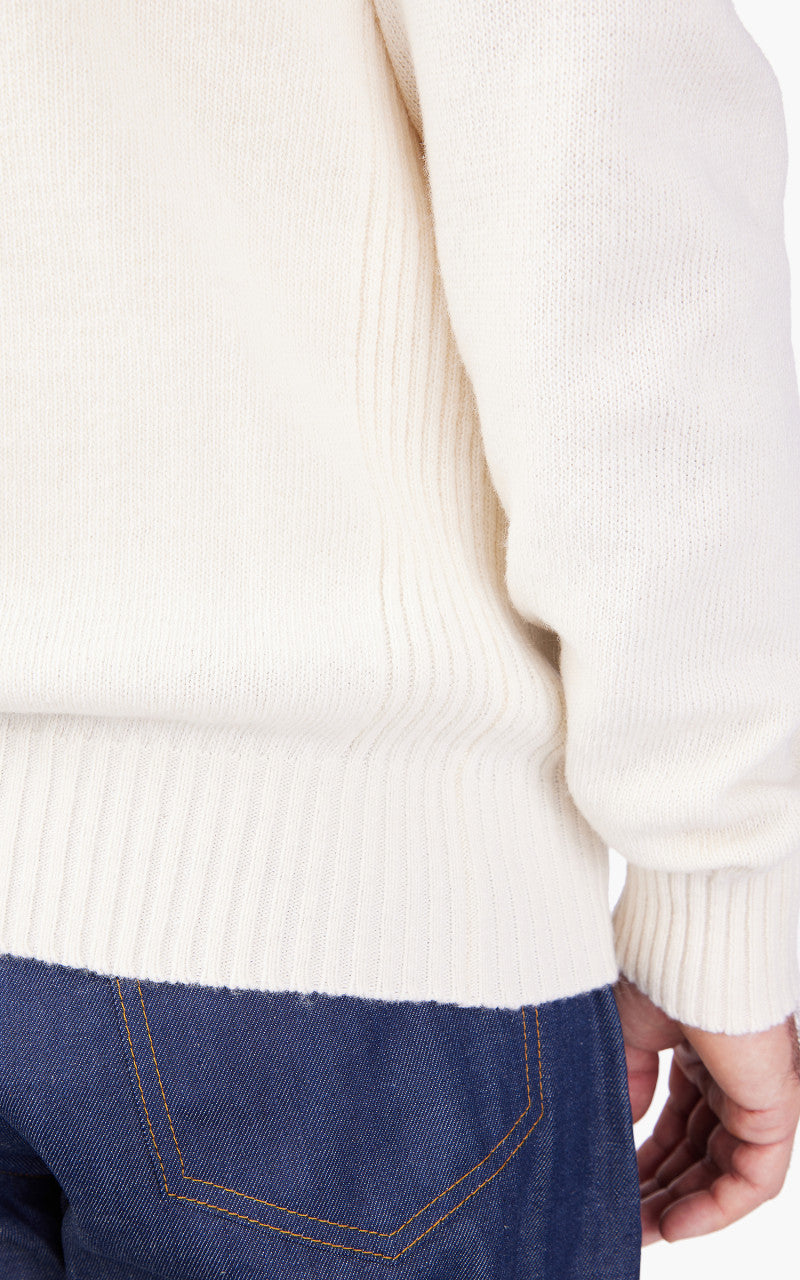 Barbour Essential Lambswool Half Zip Sweater Whisper White