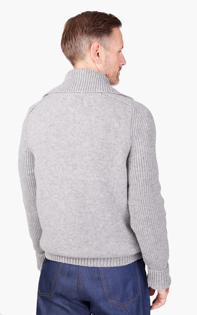 Barbour NP Andrews Half Zip Sweater Light Grey Marl
