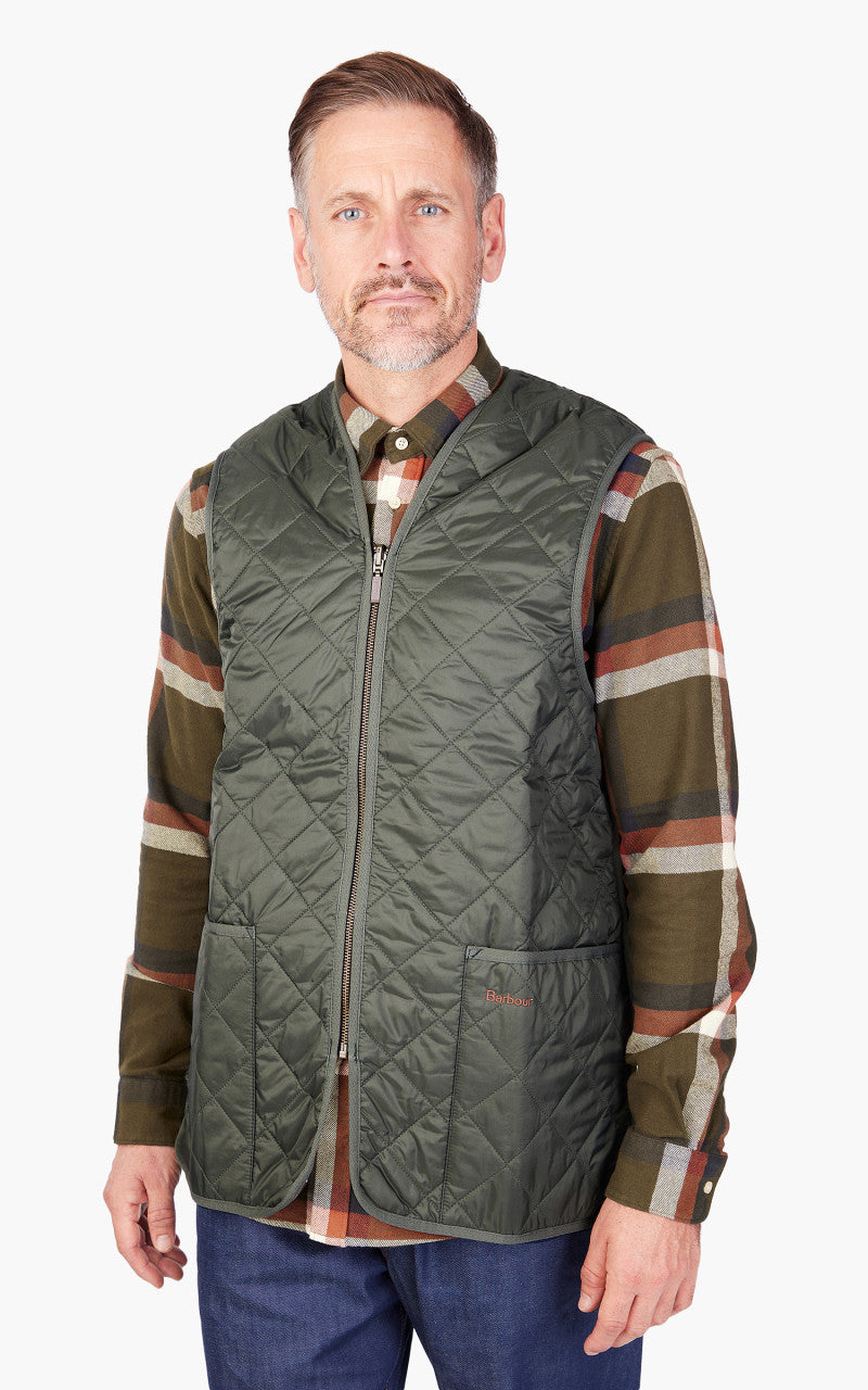 Barbour Quilted Zip Liner Olive