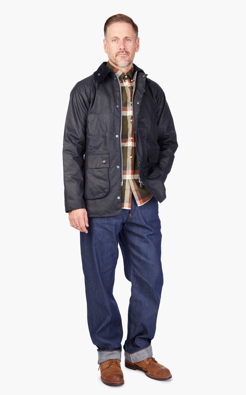 Barbour SL Bedale Wax Jacket Navy - Main Image