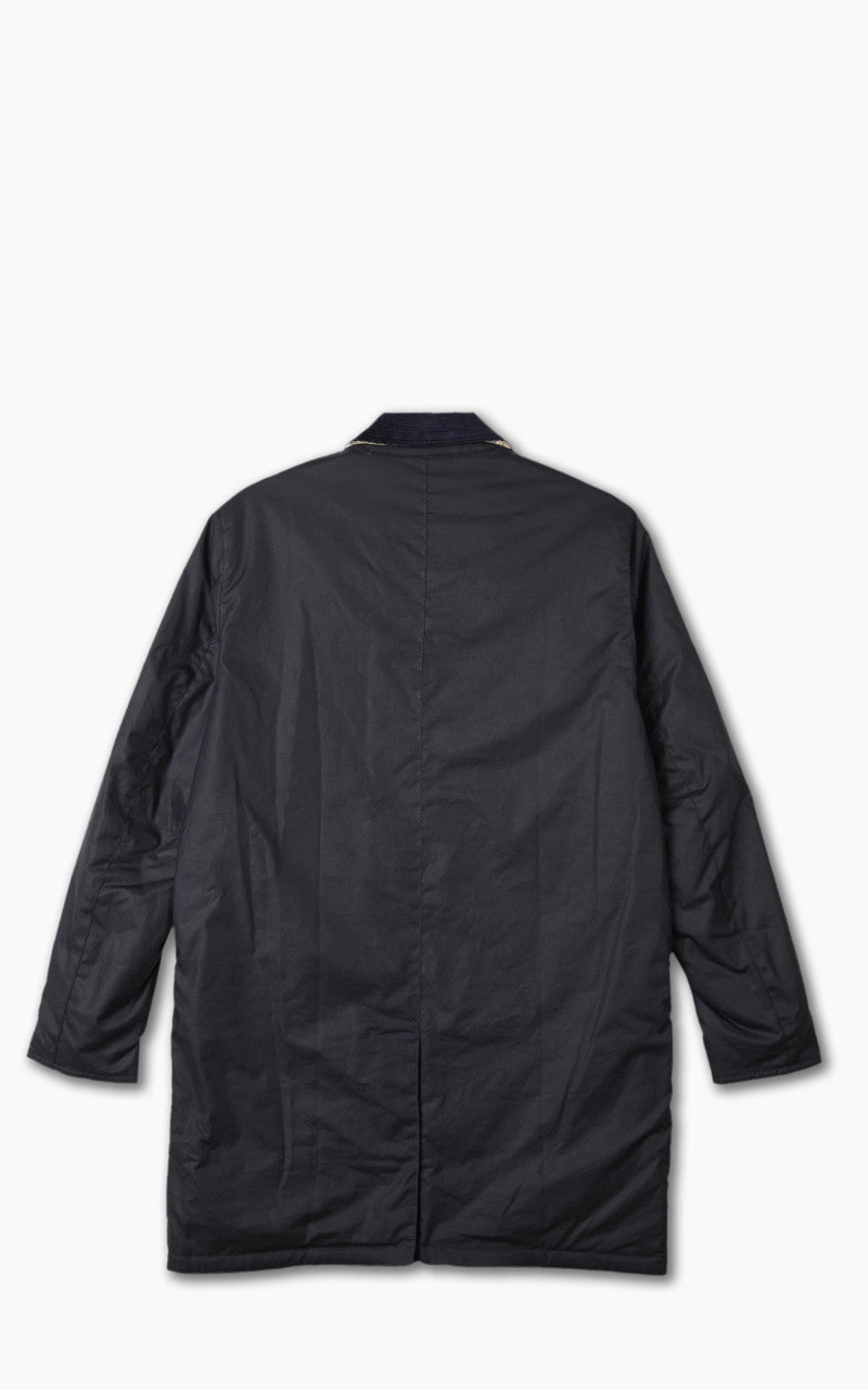 Barbour Wax Mac Jacket Navy/Forest Mist