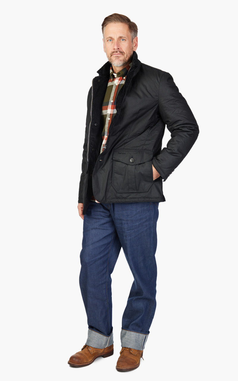 Barbour Winter Lutz Wax Jacket Black