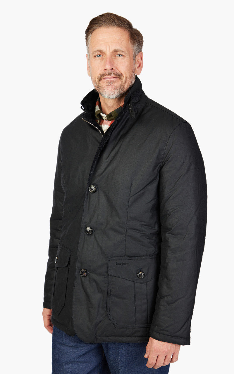 Barbour Winter Lutz Wax Jacket Black