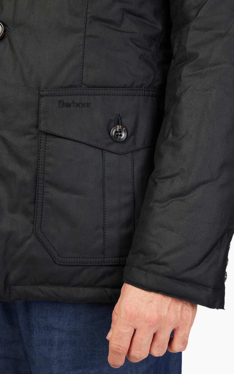 Barbour Winter Lutz Wax Jacket Black