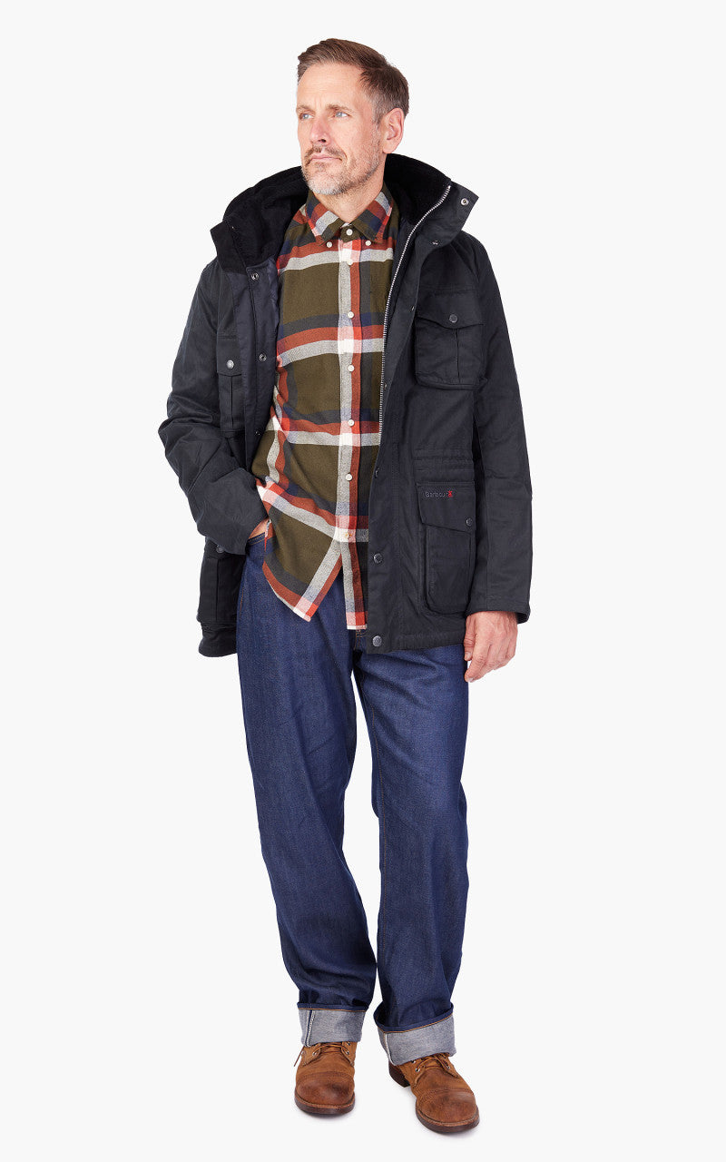 Barbour Winter Corbridge Wax Jacket Navy