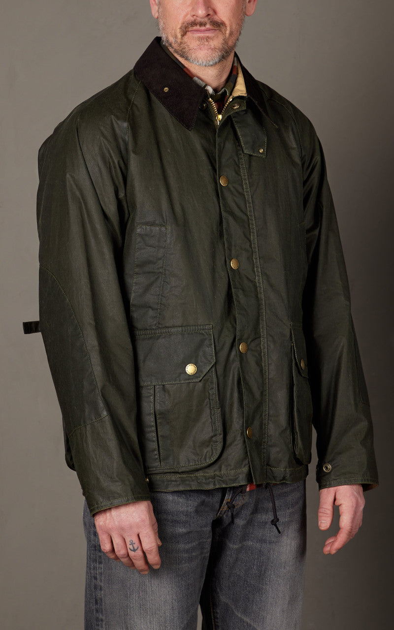 Barbour Deck Waxed Jacket Archive Olive