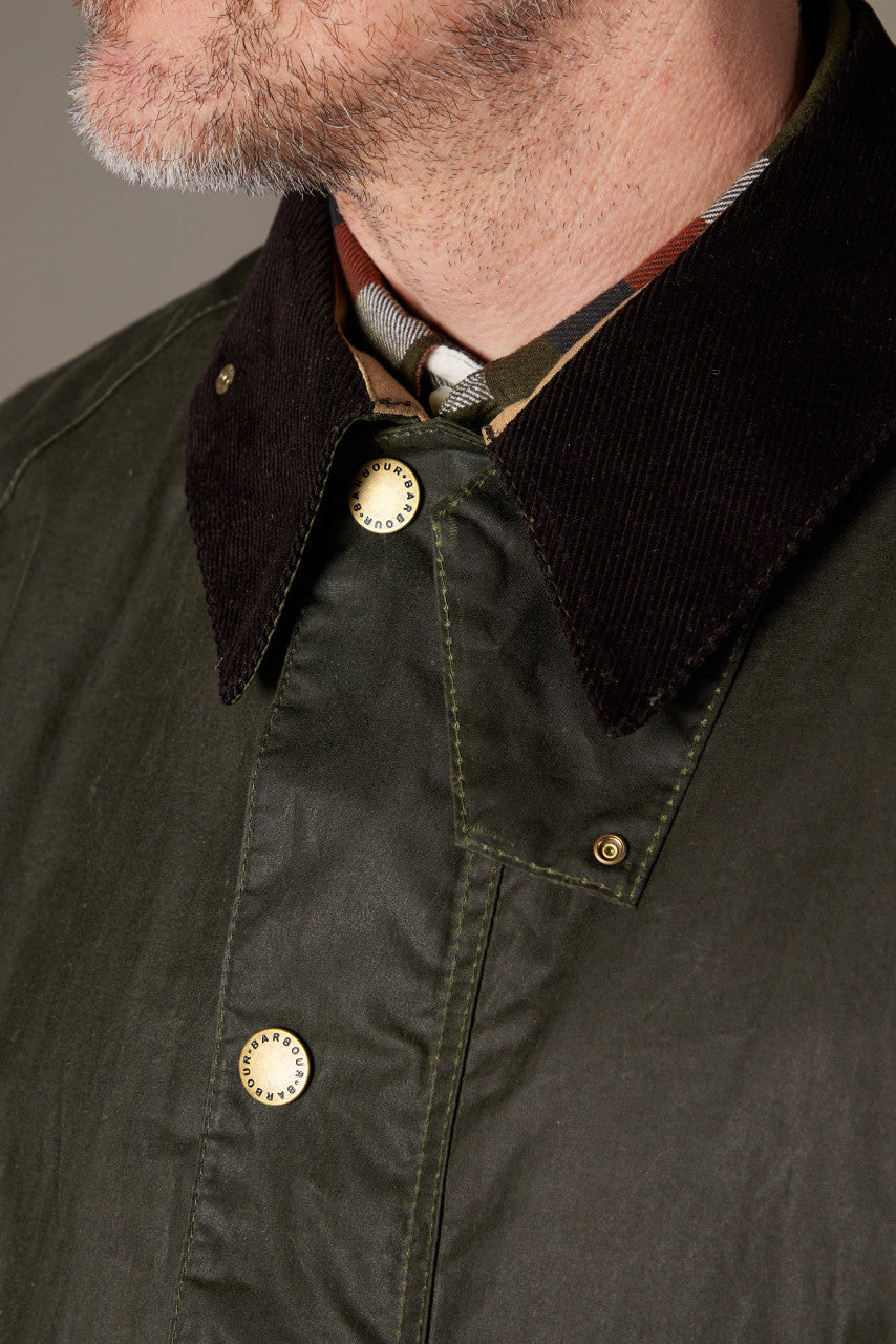 Barbour Deck Waxed Jacket Archive Olive